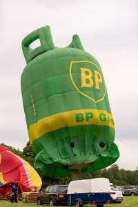 Bp hot air balloon CS-BAP (gas canister), seen at Arrow, Warwickshire, United Kingdom on 29 May 2026. Photograph by Dave