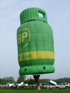 Bp hot air balloon CS-BAP (gas canister). Photograph by Dave
