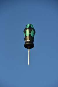 Screwdriver hot air balloon D-OWTR, seen at Leigh Woods, North Somerset, United Kingdom on 7 August 2026. Photograph by Dave