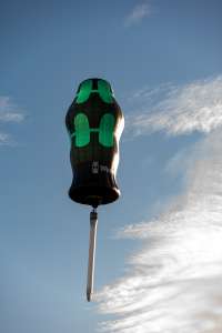 Screwdriver hot air balloon D-OWTR, seen at Arrow, Warwickshire, United Kingdom on 29 May 2026. Photograph by Dave