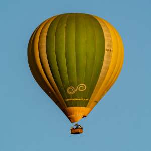 EC-NIH hot air balloon, seen at Verges, Lower Empordà, Spain on 20 September 2026. Photograph by Dave