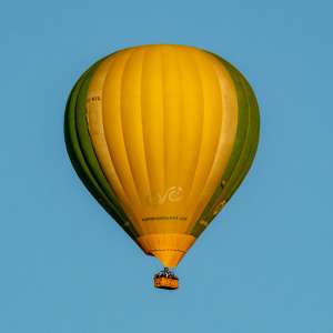 EC-NYA hot air balloon, seen at Verges, Lower Empordà, Spain on 20 September 2026. Photograph by Dave