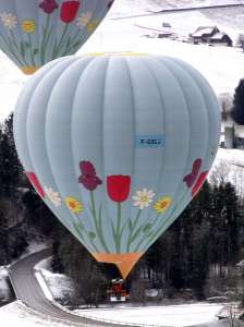 F-GXCJ hot air balloon. Photograph by G Bann