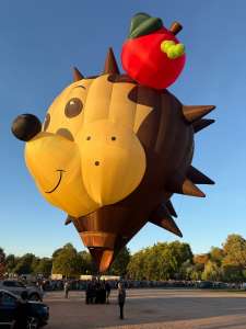 Hedgehog hot air balloon F-HERI. Photograph by g-dash
