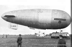 G-AMJH hot air balloon, a TAC (BOURNEMOUTH) Bournemouth NON-RIGID Airship. Photograph by The Airship Heritage Trust