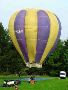 G-AXAO hot air balloon, an Omega 56. Photograph by Balloon Spotters Archive