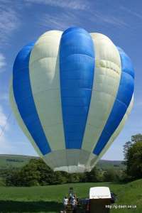 G-AXAO hot air balloon, an Omega 56, added to the archive 7 September 2026. Photograph by Balloon Spotters Archive