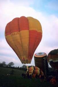 G-AXJB hot air balloon, an Omega 84. Photograph by Balloon Spotters Archive