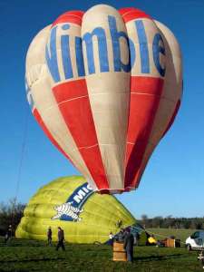 Nimble hot air balloon G-AXMD, an Omega HOT AIR Balloon, added to the archive 7 September 2026. Photograph by Balloon Spotters Archive