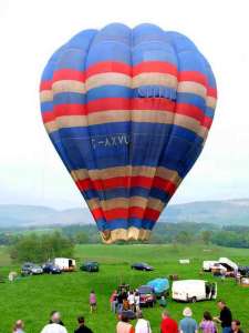 G-AXVU hot air balloon, an Omega 84. Photograph by Balloon Spotters Archive