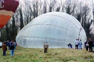 G-AXXP hot air balloon, a Bradshaw HOT AIR Balloon. Photograph by Balloon Spotters Archive