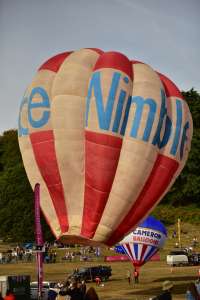 Nimble hot air balloon G-AYAL, an Omega 56. Photograph by Dave