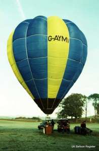G-AYMV hot air balloon, a Western 20. Photograph by Mel Kirby