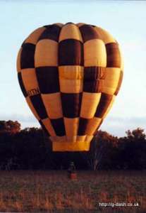 G-AYTN hot air balloon, a Cameron O-65. Photograph by Balloon Spotters Archive