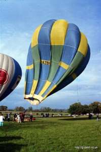 G-AZBH hot air balloon, a Cameron O-84. Photograph by Mike Clarke