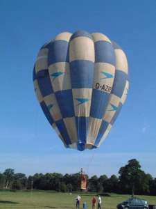 G-AZIP hot air balloon, a Cameron O-65. Photograph by Andrew Garrett