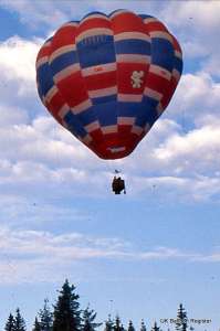 G-AZNU hot air balloon, a Cameron O-84. Photograph by Swedish Balloon Federation