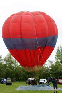 G-AZXB hot air balloon, a Cameron O-65. Photograph by G Bann