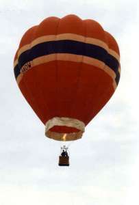 G-BAOW hot air balloon, a Cameron O-65. Photograph by Bill Teasdale