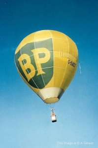 G-BAOY hot air balloon, a Cameron S-31. Photograph by A Gibson