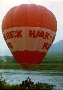 G-BATG hot air balloon, a Cameron O-77. Photograph by Mel Kirby