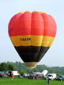 G-BAXK hot air balloon, a Thunder AX7-77. Photograph by Balloon Spotters Archive