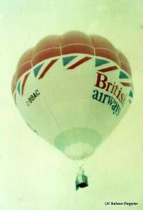 G-BBAC hot air balloon, a Cameron O-77. Photograph by Mel Kirby
