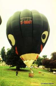 G-BBBT hot air balloon, a Cameron O-56. Photograph by Mel Kirby