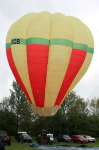 G-BBCB hot air balloon, a Western O-65. Photograph by G Bann