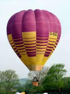 G-BBDJ hot air balloon, a Thunder AX6-56. Photograph by Balloon Spotters Archive