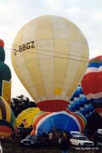 G-BBGZ hot air balloon, a Cambridge HOT AIR Balloon Association Chaba 42. Photograph by Mike Clarke