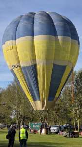 G-BBLL hot air balloon, a Cameron O-84. Photograph by Dave