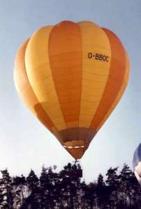 G-BBOC hot air balloon, a Cameron O-77. Photograph by Bill Teasdale