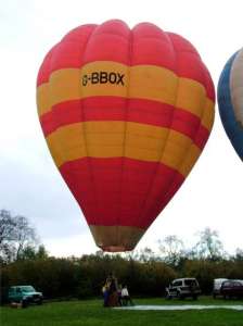 G-BBOX hot air balloon, a Thunder AX7-77, added to the archive 7 September 2026. Photograph by Balloon Spotters Archive