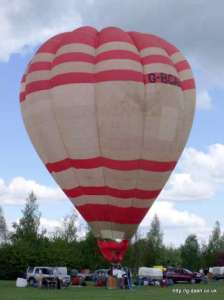 G-BCAN hot air balloon, a Thunder AX7-77. Photograph by Balloon Spotters Archive