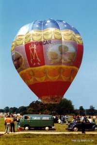 G-BCAR hot air balloon, a Thunder AX7-77. Photograph by Mike Clarke