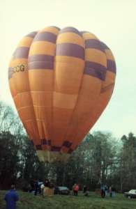 G-BCCG hot air balloon, a Thunder AX7-65. Photograph by Andrew Garrett