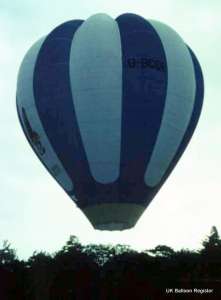 G-BCDR hot air balloon, a Thunder AX7-77. Photograph by Mel Kirby