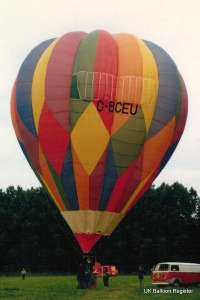 G-BCEU hot air balloon, a Cameron O-42. Photograph by Mark Duffy