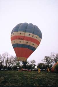 G-BCEZ hot air balloon, a Cameron O-84. Photograph by Andrew Garrett
