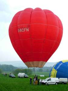 G-BCFN hot air balloon, a Cameron O-65. Photograph by Balloon Spotters Archive