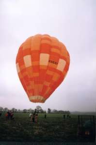 G-BCGP hot air balloon, a Gazebo AX6. Photograph by Andrew Garrett