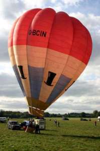 G-BCIN hot air balloon, a Thunder AX7-77. Photograph by Bill Teasdale
