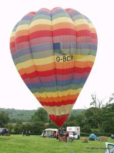 G-BCRI hot air balloon, a Cameron O-65. Photograph by Mel Kirby