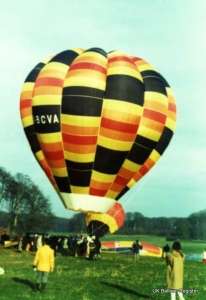 G-BCVA hot air balloon, a Cameron O-65. Photograph by Mel Kirby