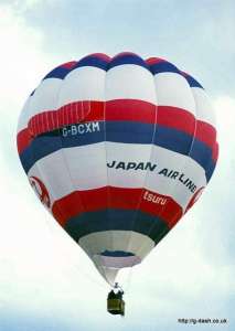 G-BCXM hot air balloon, a Cameron O-77. Photograph by C Kirby (via Carolinda Witt)