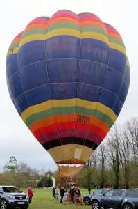 G-BCZI hot air balloon, a Thunder AX7-77. Photograph by G Bann