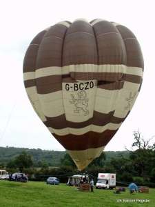 G-BCZO hot air balloon, a Cameron O-77. Photograph by Mel Kirby