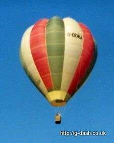 G-BDBA hot air balloon, a Thunder AX7-77. Photograph by www.slowfly.it
