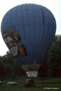 G-BDBE hot air balloon, a Thunder AX7-77A. Photograph by Mel Kirby
